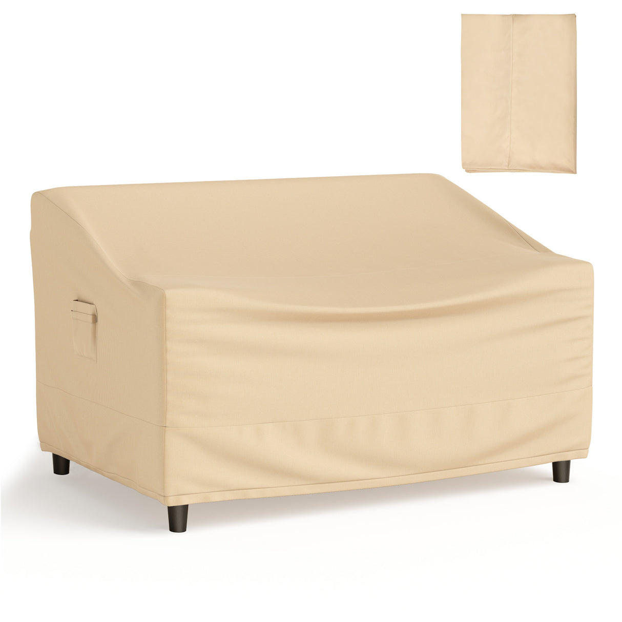 Patio Furniture Cover with Padded Handle and Click-Close Straps-60 x 43 x 30 inches