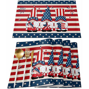 Patriotic Stars Placemats Set