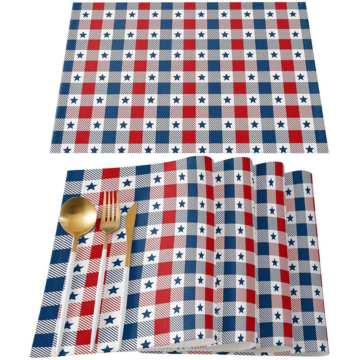 Patriotic Stars Placemats Set