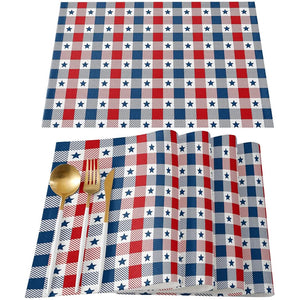 Patriotic Stars Placemats Set