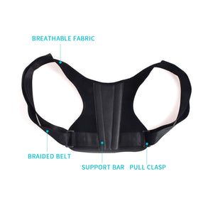 Adjustable Posture Corrector With Back Support Bar & Breathable Upper Back Brace by Pursonic