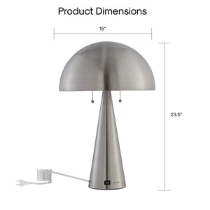 Neveah Table Lamp with USB Port