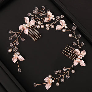 Pearl Leaf Comb Headband Hair Accessories For Women Tiara Headband Wedding Accessories Headband on the head Gorgeous Hair Accessories For Women