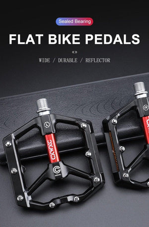 Pedals Bicycle Aluminum Pedal Mountain Urban Road Parts Sealed Bearing Flat Platform All-Round Pedals Bike Accessories Advanced 4 Bearings Mountain Bike Pedals Platform Bicycle Flat Alloy Pedals