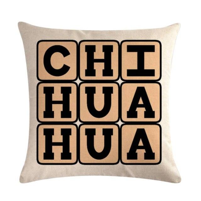 Pet Dog Elegant Design Linen Cotton Throw Pillow Covers Dog Pattern Cotton Throw Pillow Covers Car Sofa Cushion Cover Pillowcases Couch Cushion Cover Home Sofa Bed Decorative Pillows