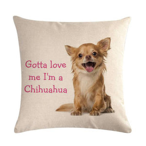 Pet Dog Elegant Design Linen Cotton Throw Pillow Covers Dog Pattern Cotton Throw Pillow Covers Car Sofa Cushion Cover Pillowcases Couch Cushion Cover Home Sofa Bed Decorative Pillows