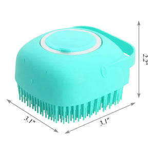Pet Silicone Shampoo Bath Brush Massage Rubber Comb Bathing Shampoo Colorful Massager For Dogs