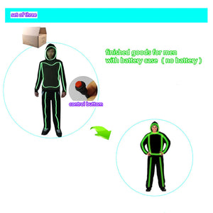 Custom Glow-in-the-Dark Couple Stage Costumes