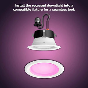 Philips Hue White and Color Ambiance Extra Bright High Lumen Dimmable 4" LED