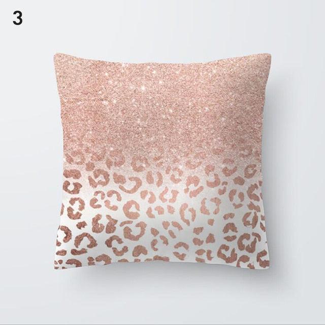 Pink Geometric Decorative Pillow Cushion Covers Polyester Pillow Case Home Pillowcase Decorative Pillowcase For Sofa Cute Charming Home Decor Cushion Cover