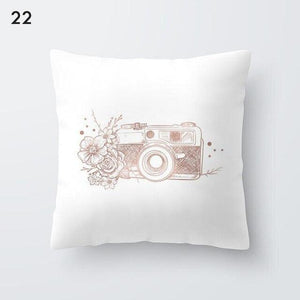 Pink Geometric Decorative Pillow Cushion Covers Polyester Pillow Case Home Pillowcase Decorative Pillowcase For Sofa Cute Charming Home Decor Cushion Cover