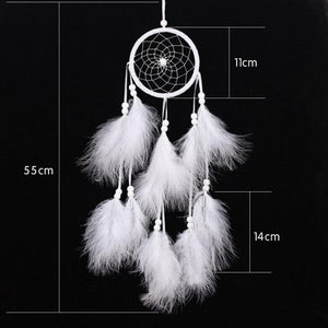Pink Handmade Dream Catcher Wind Chimes Indian Style Feather Pendant Dream Catcher Car Hanging Decoration Wind Chime Wall Hanging Home Decor