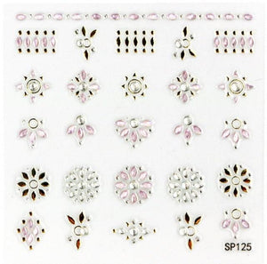 Plant Laser Abstract Lady Face Nail Decals Sliders Paper Art Decor Gel Polish Sticker Manicure Foils 3D Rhinestone Sticker Fun Nail Art Stickers Decal 3D Self-Adhesive Abstract Face Curve Graffiti Nail Design for Acrylic Nail Supplies