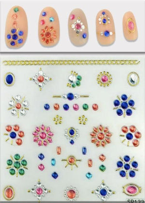 Plant Laser Abstract Lady Face Nail Decals Sliders Paper Art Decor Gel Polish Sticker Manicure Foils 3D Rhinestone Sticker Fun Nail Art Stickers Decal 3D Self-Adhesive Abstract Face Curve Graffiti Nail Design for Acrylic Nail Supplies
