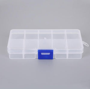 Plastic Jewelry Boxes Plastic Tool Box Adjustable Craft Organizer Storage Beads Bracelet Jewelry Boxes Portable 10 Compartments Clear Plastic Storage Box Jewelry Organizer Container