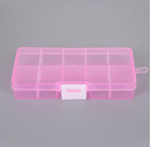 Plastic Jewelry Boxes Plastic Tool Box Adjustable Craft Organizer Storage Beads Bracelet Jewelry Boxes Portable 10 Compartments Clear Plastic Storage Box Jewelry Organizer Container