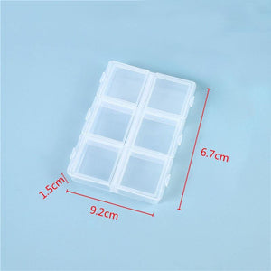 Plastic Storage Boxes Slots Adjustable Packaging Transparent Tool Case Craft Organizer Box Jewelry Accessories Rectangle Plastic Jewelry Box with Movable Dividers Earring Storage Containers