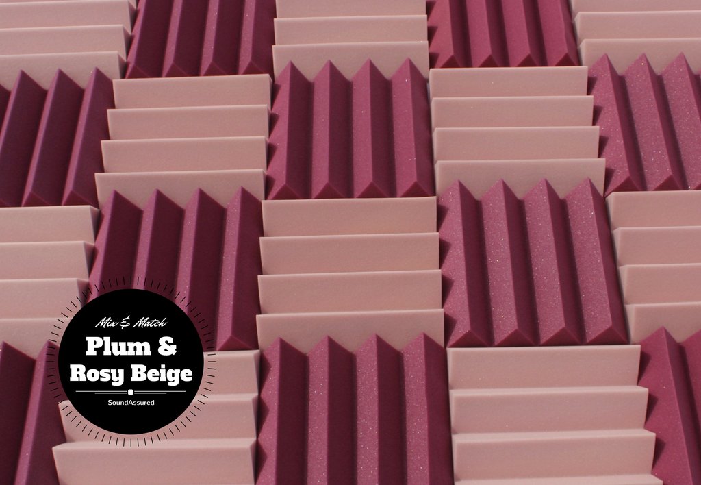 3 Inch Acoustic Foam Wedge Style Panels - 13 Color Options