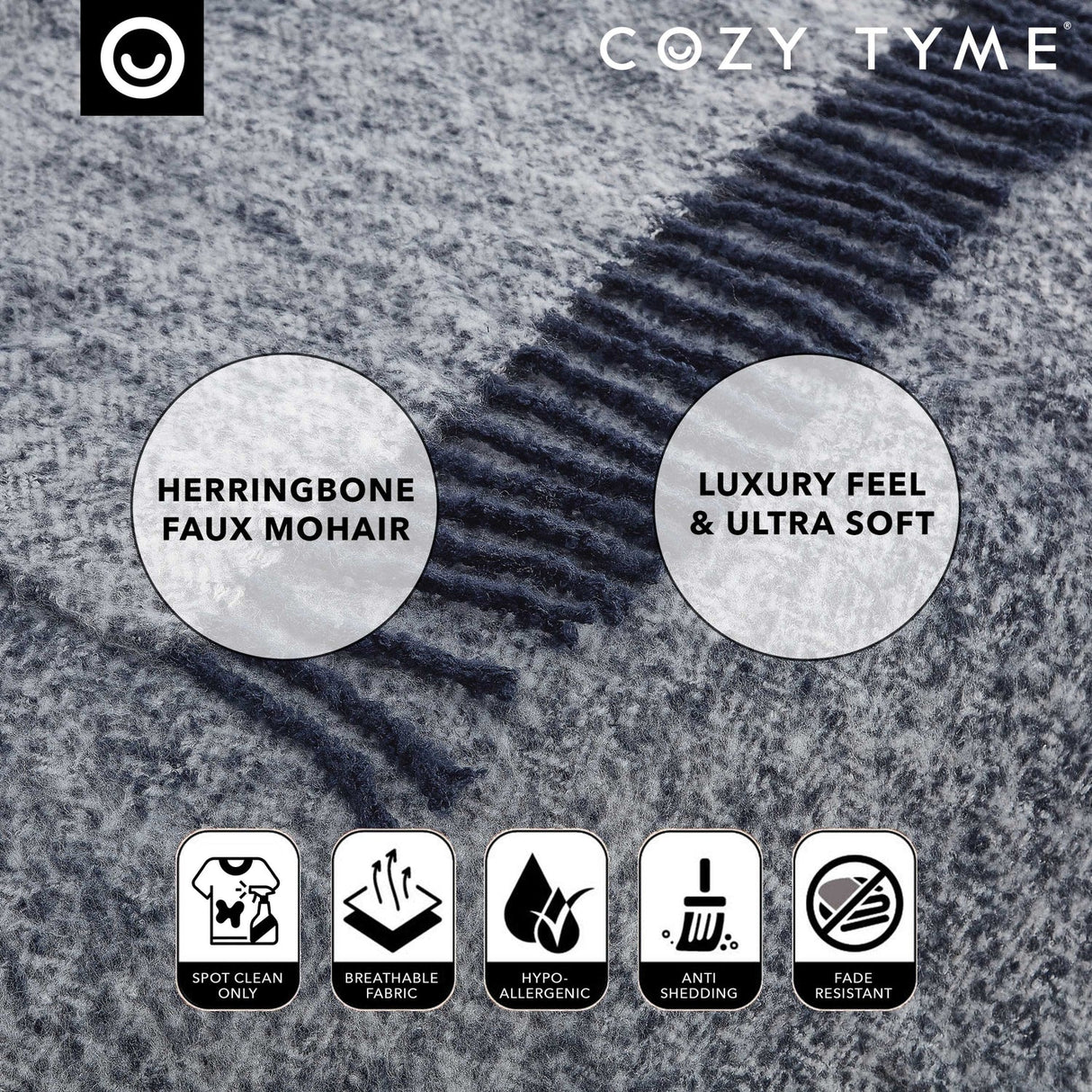 Samara Faux Mohair Throw