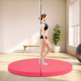 Pole Dance Crash Mat Round Portable Yoga Mat with EPE Foam-Pink