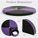 Pole Dance Crash Mat Round Portable Yoga Mat with EPE Foam-Purple