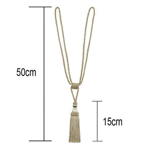 Polyester Tassel Curtain Tieback Handmade Hanging Tassels Fringe Curtains Holder Buckle Rope Decor Room Accessories European Style High-Grade Curtains Tieback Rope Tassel Holdbacks