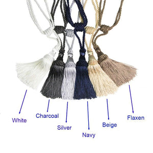 Polyester Tassel Curtain Tieback Handmade Hanging Tassels Fringe Curtains Holder Buckle Rope Decor Room Accessories European Style High-Grade Curtains Tieback Rope Tassel Holdbacks