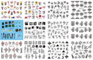 Pop Art Nail Stickers Sexy Girl Designs Comics Water Transfer Decals Manicure Lips Nail Art Decorations Slider Nail Art Stickers Decals Nail Art Supplies Valentines Day 3D Self-Adhesive Nail Decorations Accessories Women Girls Manicure Decorations