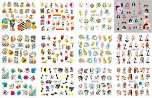 Pop Art Nail Stickers Sexy Girl Designs Comics Water Transfer Decals Manicure Lips Nail Art Decorations Slider Nail Art Stickers Decals Nail Art Supplies Valentines Day 3D Self-Adhesive Nail Decorations Accessories Women Girls Manicure Decorations