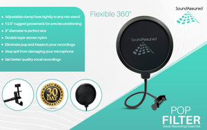 Pop Filter for Microphone | Reduce Plosives & Improve Clarity