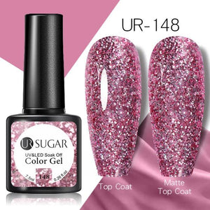 Popular 2022 Modern New Elegant Silver Purple Nail Gel Polish 7.5ml UV Manicuring Elegant Glossy Colororful Stylish Nail Design For Women