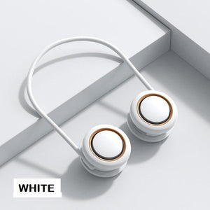 Portable Hanging Neck Fan 3-Speed Adjustable Twin Turbo USB Charge Folding Storage Silent Fans Cool Summer Work Sports Equipment Neck Hanging Cooling Fan USB Rechargeable 3 Speed Portable Bladeless Cooler Fan