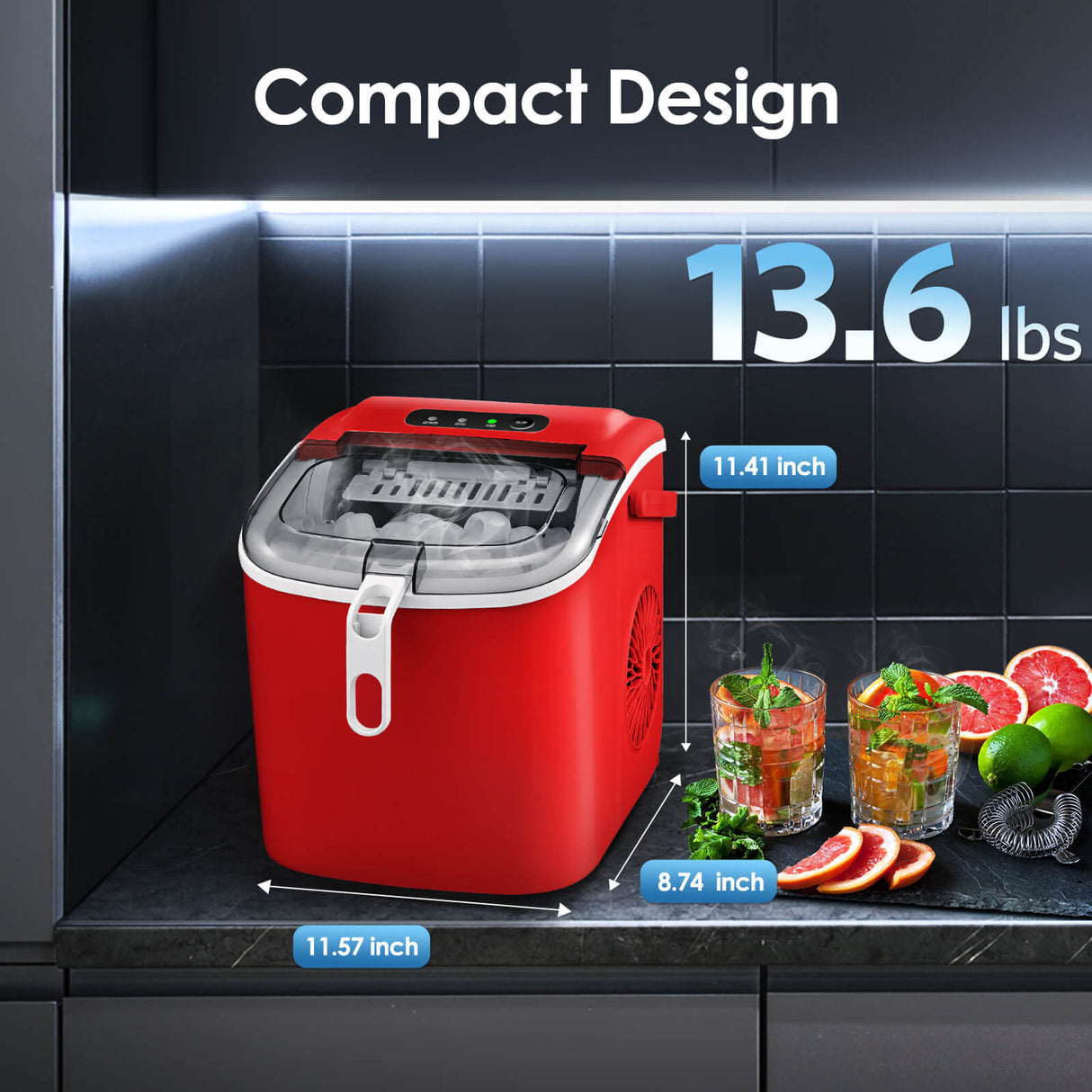 Portable Ice Maker with Handle Z5822H