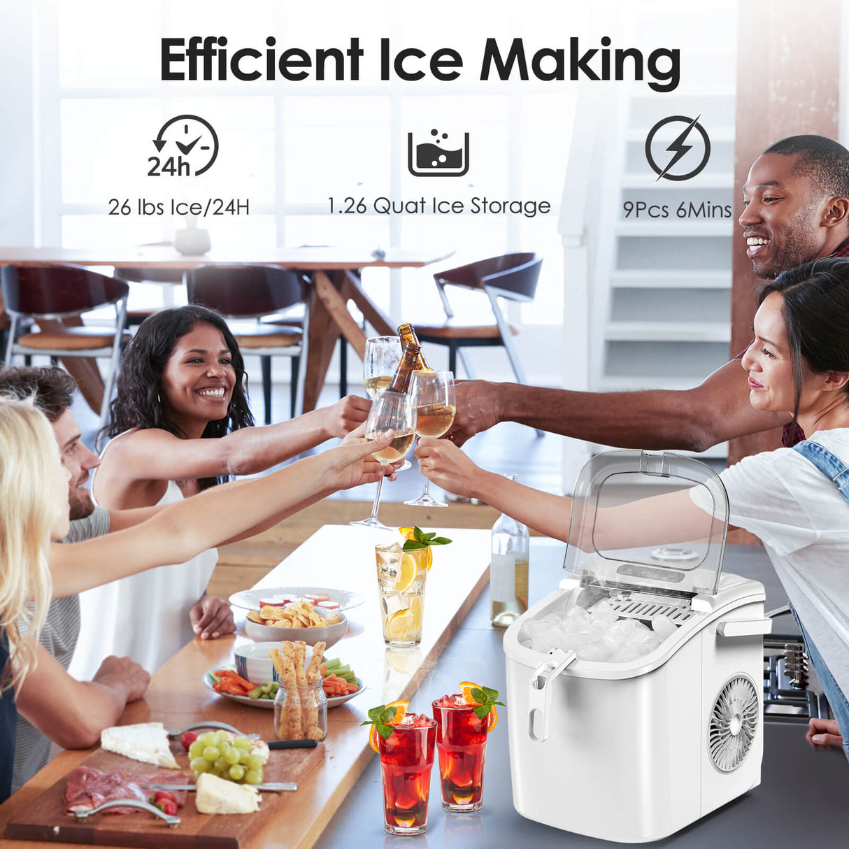 Portable Ice Maker with Handle Z5822H