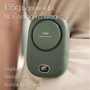 Portable Lazy Hanging Neck Fan Mini Cooling Fans Bladeless USB Rechargeable Sports Cooling Fan For Outdoor Sports Travel Personal Fan for Neck Portable USB Mini Fan