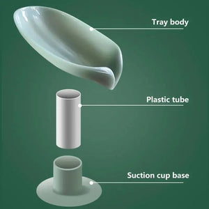 Portable Soap Dish Leaf Shape Soap Holder Leaf Shaped Soap Box Soap Dish For Bathroom Suction Cup Bathroom Storage For Soap Soap Dishes Sponge Container with Suction Cup Leaf Shape Self Draining for Bathroom Kitchen Sink