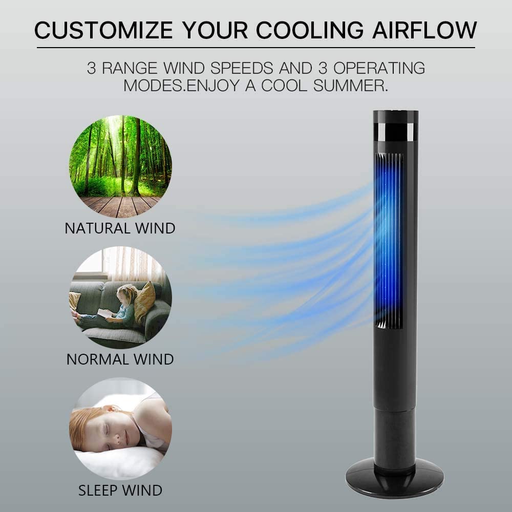 44 inch Portable Tower Fan with Oscillation