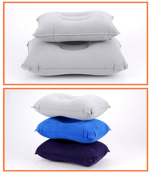 Portable Ultralight Inflatable PVC Nylon Air Pillows Camping Sleep Cushion Travel Hiking Beach Car Plane Head Rest Camp Gears Convenient Ultralight Inflatable Air Pillow Sleep Cushion Travel Bedroom Hiking Beach Car Plane Ultralight Inflatable Pillow