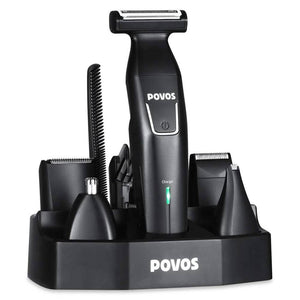 Povos Cordless 5-in-1 Beard Trimmer Body Groomer Style and Detail Kit