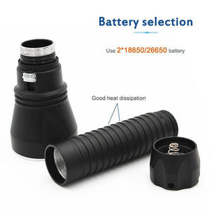 Powerful LED Rechargeable Dive Flashlight Cree Diving Flashlight Underwater Waterproof  High Lumen LED Scuba Diving  Torch Flashlight For Scuba Diving Underwater Torch