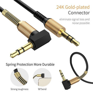 Premium Quality 3.5mm Audio AUX Cable Jack For Speake Car Headphones Mobile