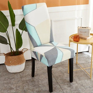 Printed Polyester Fabric Chair Cover Washable Chair Covers Seat Slipcovers Stretch Dining Seat Case For Home Stretch Removable Washable Dining Room Chair Protector Slipcovers/Home Decor Dining Room Seat Cover Multiple Styles