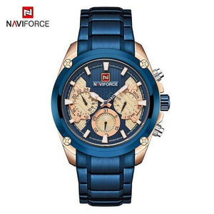 Men's  Waterproof Stainless Steel Watch With Chronometers Business Style Wristwatch Unique Design Perfect Gift