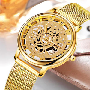 Unisex Metal Silver Watch With Steel Bracelet Unique Design Perfect Gift For Your Loved One