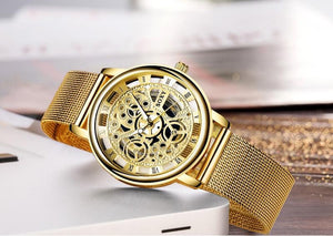 Unisex Metal Silver Watch With Steel Bracelet Unique Design Perfect Gift For Your Loved One