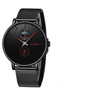 Women's Elegant Waterproof Watch With Chronometers And Braided Stainless Steel Bracelet Excellent Design Perfect Gift