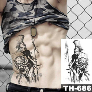 Realistic Temporary Lion Wolf Sticker Tattoo Waterproof  Elegant Body Arm Warrior Tattoo For Mens