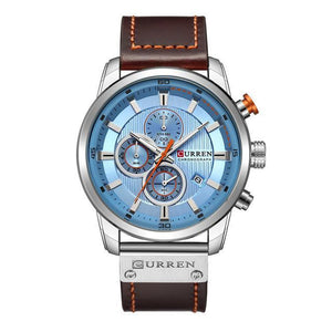 Men's Waterproof Elegant Sport Watch With Chronometers Day View, Leather  Belts And Hardlex Scratch Resistant Glass Perfect Gift For Him