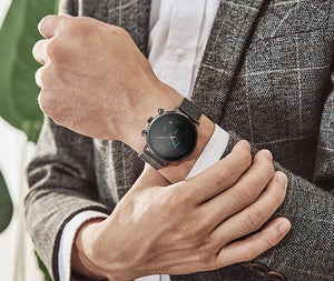 Men's Elegant Waterproof  Watch With Chronometers And Color Hands Unique Design Excellent Look