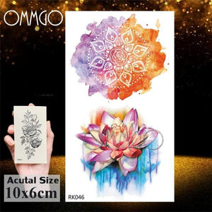 Temporary Tattoos Seahorse Dolphin Sticker Watercolor Custom Body Tattoo For Children Women